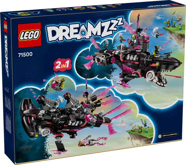 Конструктор LEGO DREAMZzz Підводний човен Кошмарна акула 1413 елемента (71500) - зображення 6