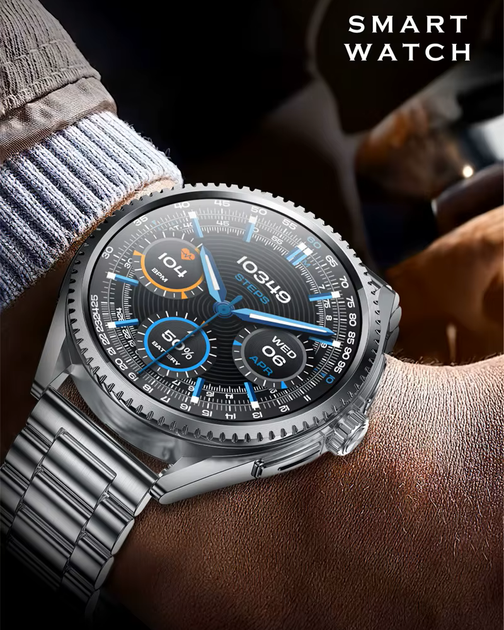 Умные часы Lemfo CF52 Metal для измерения давления и пульса (Серебристый) - изображение 7