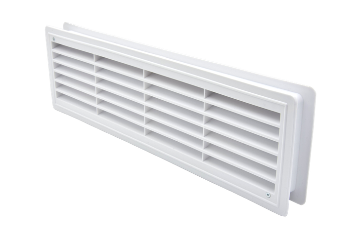 Вентиляционная решетка дверная пластиковая белая AirRoxy 115x430 white 02-127 - Фото 2 Вентиляционная решетка дверная пластиковая белая AirRoxy 115x430 white 02-127 - изображение 2