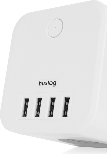 Przedłużacz Huslog EMX-190224 extension cord with 3 sockets 1.5 m White (BIE002976) - obraz 4