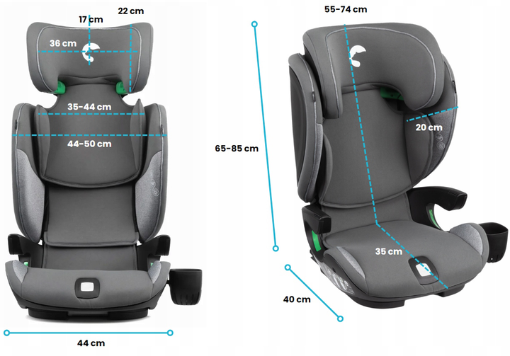 Автокрісло Kidnort Natt DS-010547 100-150 см синє (5902983631224) - зображення 4