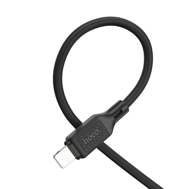 Дата кабель HOCO X90 Cool silicone Type-C to Lightning 20W (1m) (Black) (219773) - изображение 4