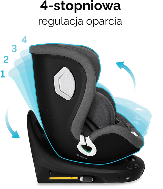 Автокрісло Kidnort Orn DK-080737 40-150 см чорне (5902983624875) - зображення 5