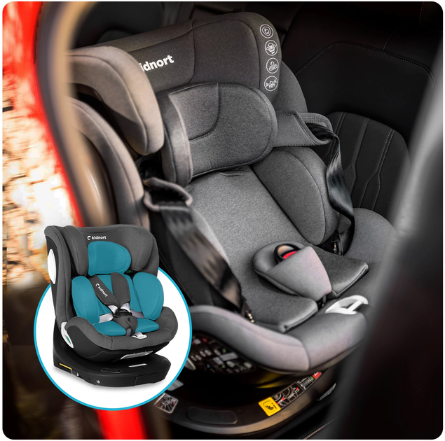 Автокрісло Kidnort Orn DK-080737 40-150 см чорне (5902983624875) - зображення 7