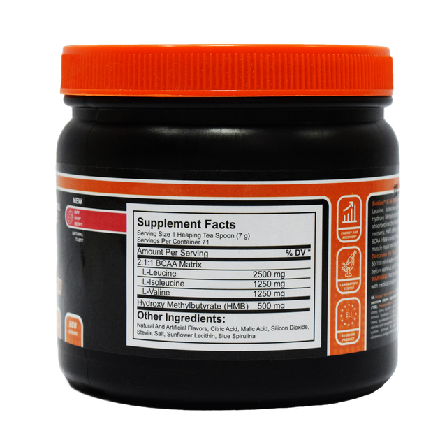 Аминокислота BCAA 2:1:1 BioLine Nutrition 9043 0.5 кг яблоко. - изображение 3