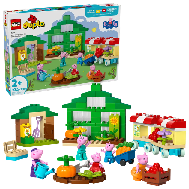 Конструктор LEGO Duplo Сад і теплиця дідуся Свинки 102 елемента (10461) - зображення 1