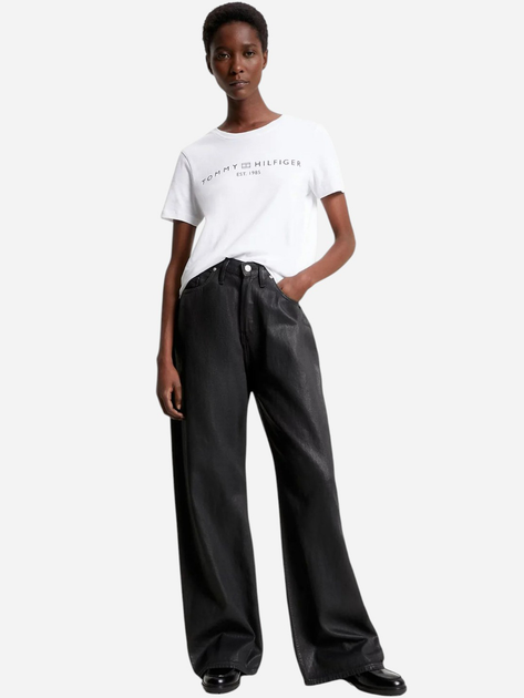 Футболка бавовняна жіноча Tommy Hilfiger WW0WW40276-ACI L Біла (8720637080689) - зображення 2