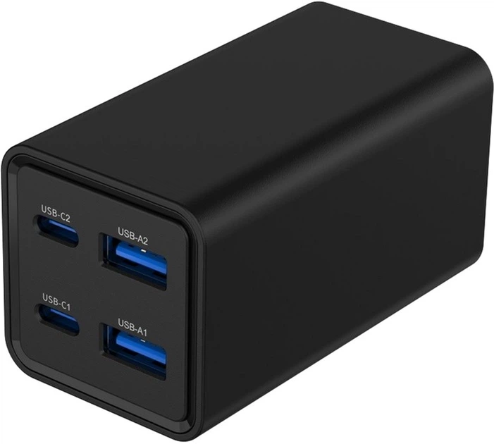 Мережевий зарядний пристрій Gembird 65W (TA-UC-2A2C-PD65-01-BK) - зображення 3