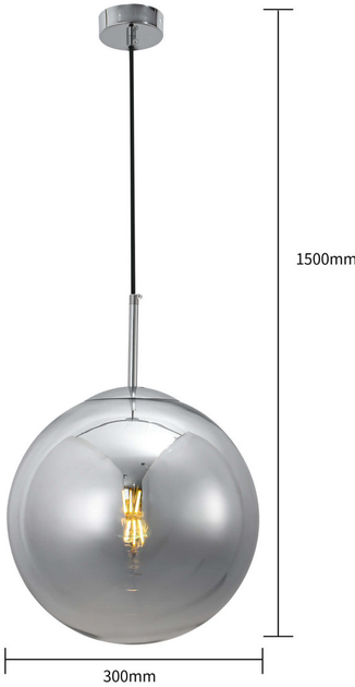 Підвісний світильник Light Prestige Palla LP-2844/1P CH - зображення 7