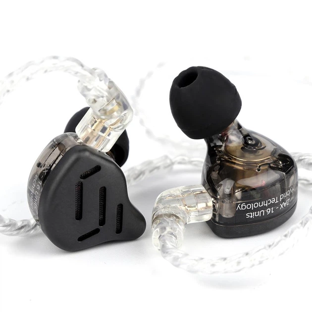 Навушники KZ ZAX Black (з мікрофоном) - Гібридні In-Ear Monitor Навушники 1DD+7BA HiFi з Потужним Басом - Фото 3 Навушники KZ ZAX Black (з мікрофоном) - Гібридні In-Ear Monitor Навушники 1DD+7BA HiFi з Потужним Басом - зображення 3