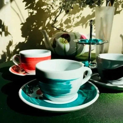 Чашка Ancap cappuccino 180 мл, серія Verona Millecolori Green (35119) - Фото 2 Чашка Ancap cappuccino 180 мл, серія Verona Millecolori Green (35119) - изображение 2