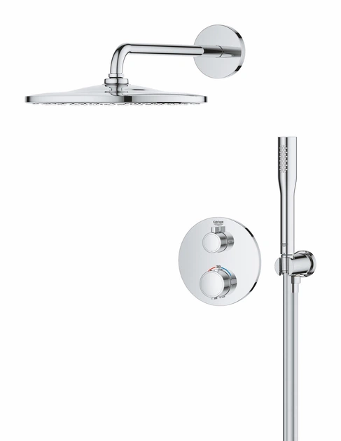 Душевая система с термостатом скрытого монтажа Grohe Grohtherm с Rainshower Mono 310 34869000 - Фото 3 Душевая система с термостатом скрытого монтажа Grohe Grohtherm с Rainshower Mono 310 34869000 - изображение 3