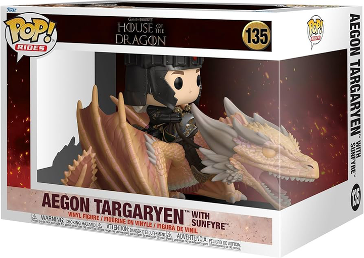 Figurka Funko Pop! House of the Dragon: Rides Deluxe Aegon Targaryen with Sunfyre 83460 (889698834605) - obraz 1