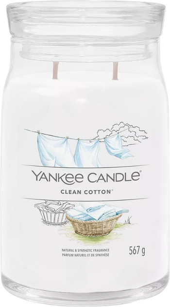 Świeca zapachowa Yankee Candle Clean Cotton 567 g (5038581128740) - obraz 1