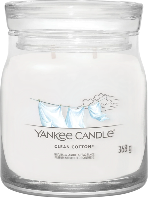 Ароматична свічка Yankee Candle Signature Clean Cotton 368 г (5038581128979) - зображення 1
