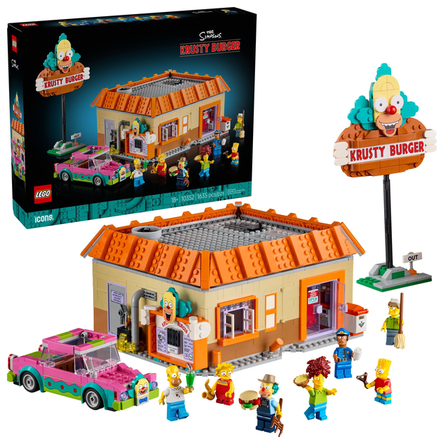 Конструктор LEGO Icons The Simpsons: Красті Бургер 1635 елементів (10352) - зображення 2