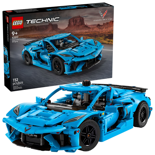 Конструктор LEGO Technic Chevrolet Corvette Stingray Синій 732 елементи (42217) - зображення 2