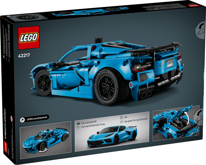 Конструктор LEGO Technic Chevrolet Corvette Stingray Синій 732 елементи (42217) - зображення 9