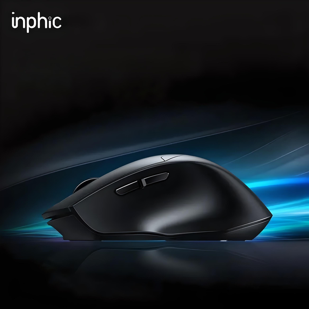 Мышь Inphic DR01 беспроводная эргономичная - Black - изображение 6