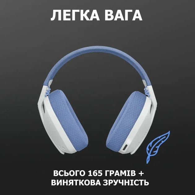 Бездротові Навушники Logitech G435 2.4ГГц/Bluetooth White - зображення 3