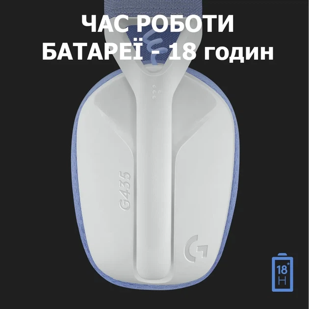Бездротові Навушники Logitech G435 2.4ГГц/Bluetooth White - зображення 4