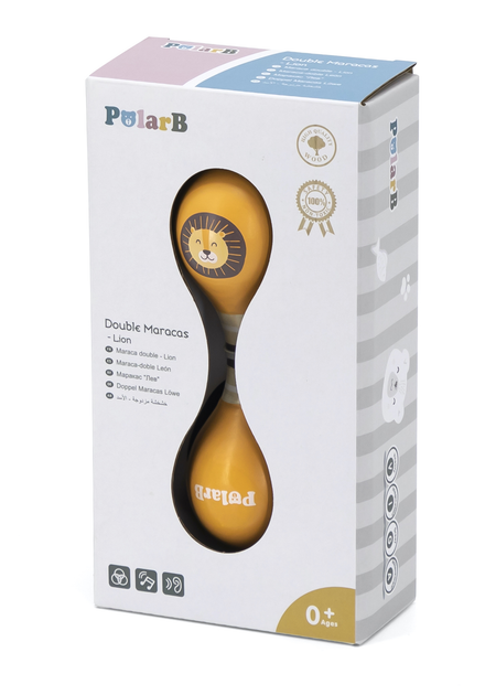 Маракаси подвійні дерев'яні Viga PolarB Лев 44091 (6971608440915) - зображення 4