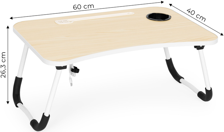 Stolik pod laptopa ModernHome by Multistore składana taca 60 x 40 cm (PJJLT0001-03) - obraz 9