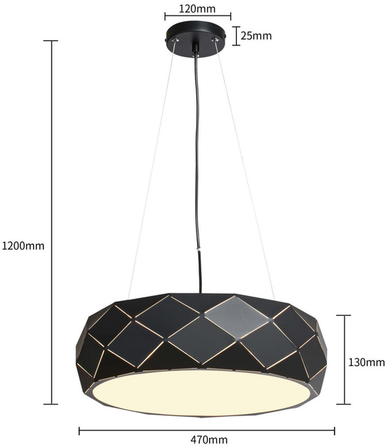 Lampa wisząca Light Prestige Reus LP-8069/1P BK - obraz 5