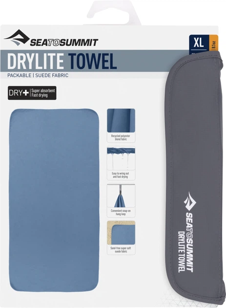Ręcznik Sea to Summit DryLite Towel Moonlight XL 75 x 150 cm Niebieski (ACP071031-070224) (9327868148936) - obraz 5