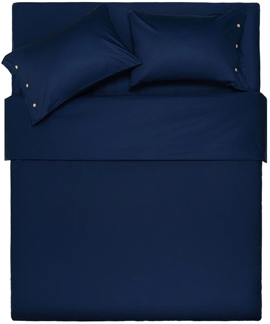 Простирадло Ardesto Mix&Match, 240x260см, 100% бавовна, сатин, синій - Фото 1 Простирадло Ardesto Mix&Match, 240x260см, 100% бавовна, сатин, синій - изображение 1