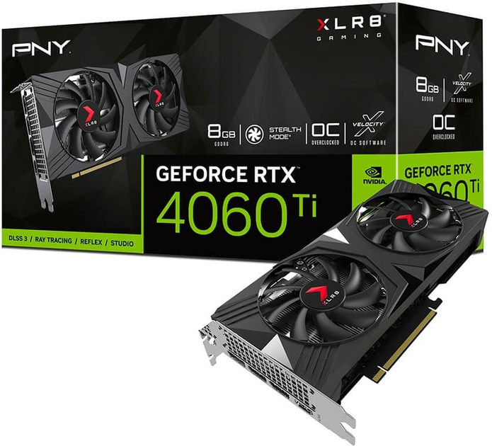 Відеокарта PNY PCI-Ex GeForce RTX 4060 Ti Verto Overclocked Dual Fan 8GB GDDR6 (128bit) (2310/18000) (HDMI, 3 x DisplayPort) (VCG4060T8DFXPB1-O) - зображення 12