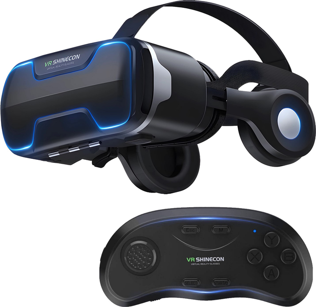 Окуляри-шолом віртуальної реальності Shinecon VR SC-G02ED + Джойстик Shinecon SC-B01 (SC-G02ED+SC-B01) - зображення 2