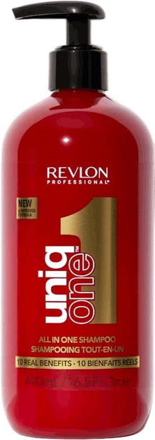 Шампунь для зміцнення волосся Revlon Uniq One All In One Shampoo 490 мл від Rozetka на платформі USKIDKA Акція на Шампунь для зміцнення волосся Revlon Uniq One All In One Shampoo 490 мл від Rozetka