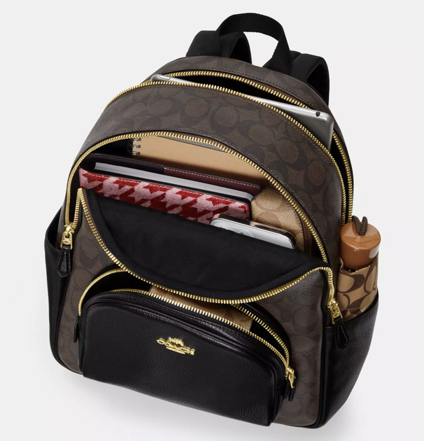 Рюкзак Coach Court Backpack Brown Black. (373) - Фото 3 Рюкзак Coach Court Backpack Brown Black. (373) - зображення 3
