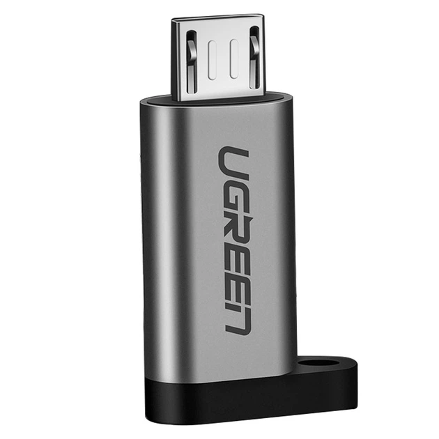 Перехідник-адаптер USB Type-C до microUSB Ugreen US282 (Сірий) - изображение 2
