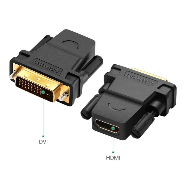 Перехідник HDMI DVI D 24+1 Ugreen 20124 (Чорний) - изображение 2