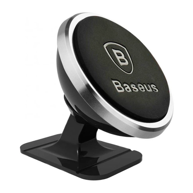 Магнітний тримач для смартфона Baseus Car and Desk Holder Magnetic 360 Rotation (Сріблястий) - Фото 1 Магнітний тримач для смартфона Baseus Car and Desk Holder Magnetic 360 Rotation (Сріблястий) - зображення 1
