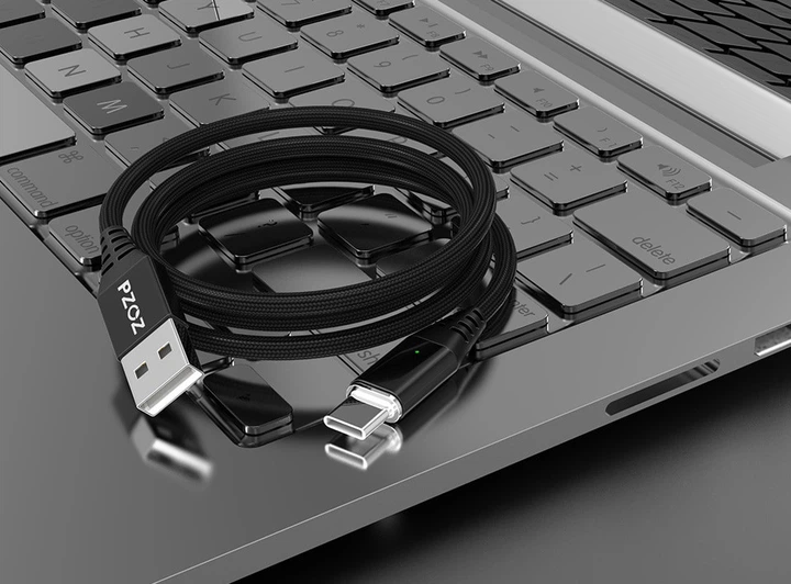 Магнітний кабель USB Type-C PZOZ для заряджання і передачі даних (Чорний, 2м) - Фото 3 Магнітний кабель USB Type-C PZOZ для заряджання і передачі даних (Чорний, 2м) - зображення 3