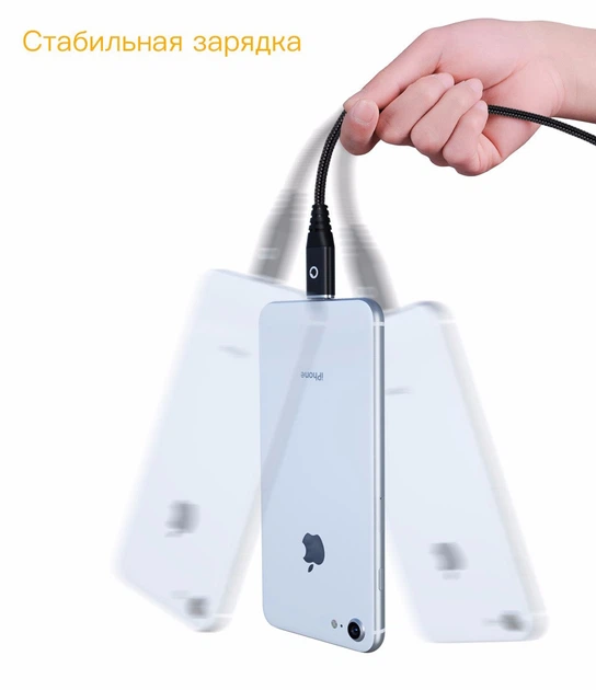 Магнітний кабель USB Type-C PZOZ для заряджання і передачі даних (Чорний, 2м) - Фото 6 Магнітний кабель USB Type-C PZOZ для заряджання і передачі даних (Чорний, 2м) - зображення 6
