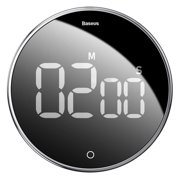 Таймер Baseus Heyo rotation countdown timer з цифровим LED дисплеєм і магнітною основою (ACDJS-01) - Фото 2 Таймер Baseus Heyo rotation countdown timer з цифровим LED дисплеєм і магнітною основою (ACDJS-01) - зображення 2