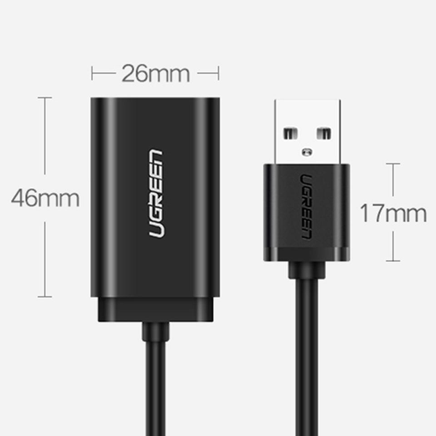 Зовнішня звукова карта Ugreen US205 (Чорна, 15см) - изображение 8