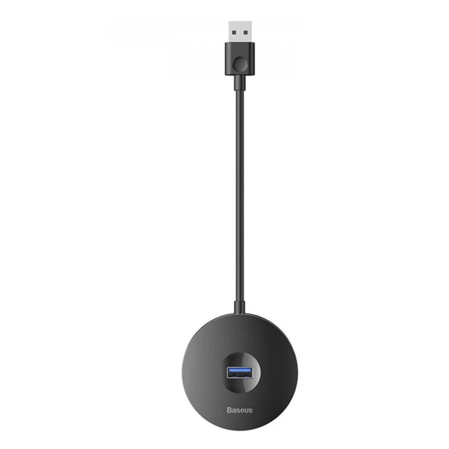 HUB адаптер Baseus Round Box USB3.0 to 1USB 3.0+3USB 2.0 CAHUB-F01 (Чорний) - Фото 4 HUB адаптер Baseus Round Box USB3.0 to 1USB 3.0+3USB 2.0 CAHUB-F01 (Чорний) - изображение 4