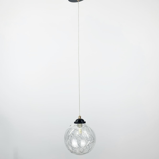 Підвіс Transparent Bubbles з плафоном з металевою хромованою ниткою Line.F 371/1 - зображення 2
