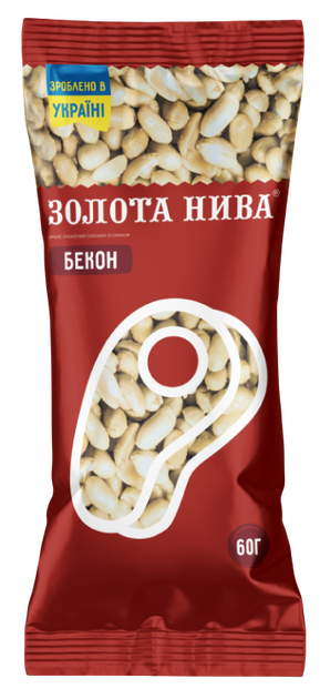 Арахис жареный со вкусом бекона «Золотая Нива», 60г - Фото 1 Арахис жареный со вкусом бекона «Золотая Нива», 60г - изображение 1