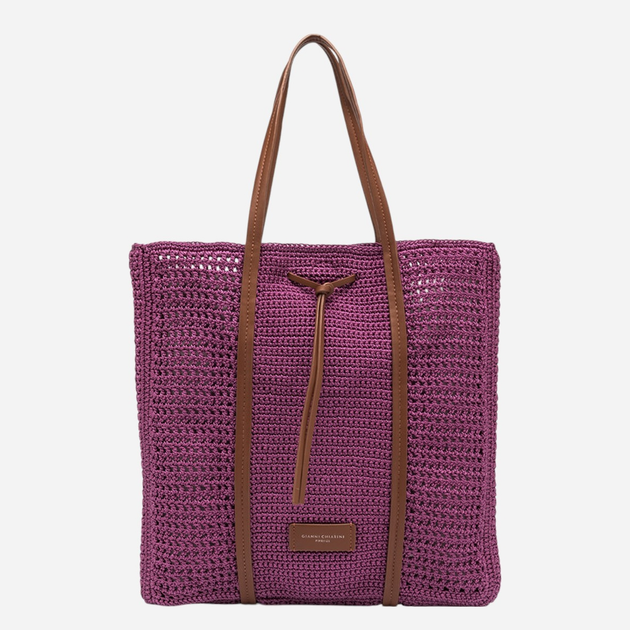 Torebka shopper damska pleciona Gianni Chiarini Victoria BS-11581-SMCRH-2347 Różowa - obraz 1