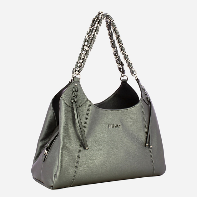 Torebka shopper damska mała Liu Jo AF4143E0037-04020 Szara - obraz 3