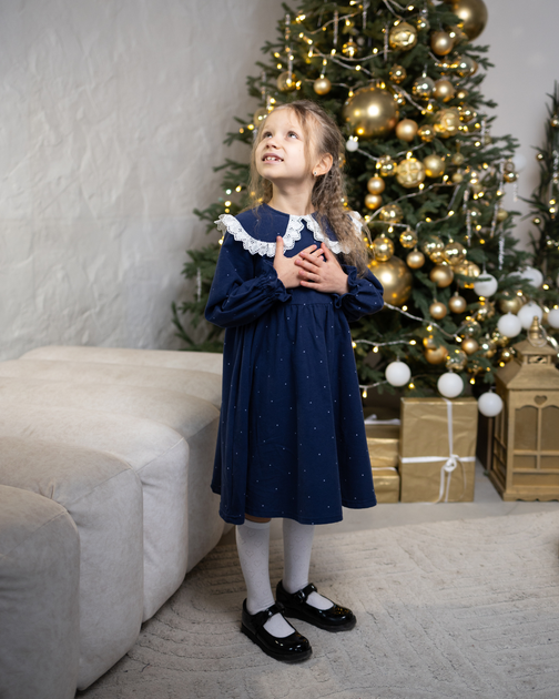 Плаття фланелеве Alwair kids Синій 74см 81053 - Фото 1 Плаття фланелеве Alwair kids Синій 74см 81053 - зображення 1