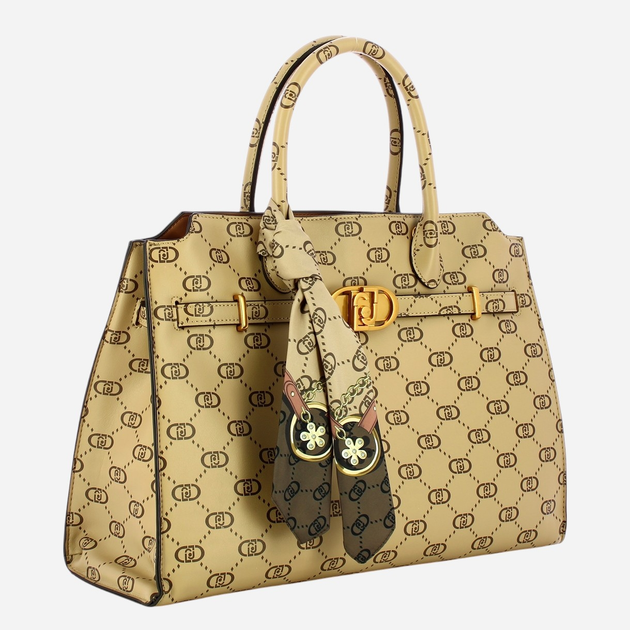 Torebka shopper damska duża Liu Jo AF4293E0503-N9918 Beżowa - obraz 3