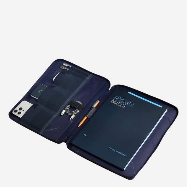 Etui na dokumenty podróżne męskie Piquadro PB5448S136/BLU Niebieskie - obraz 3