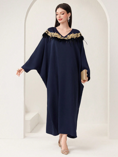 Акція на Сукня вечірня довга жіноча SHEIN GD-00166045 One Size Синя від Rozetka